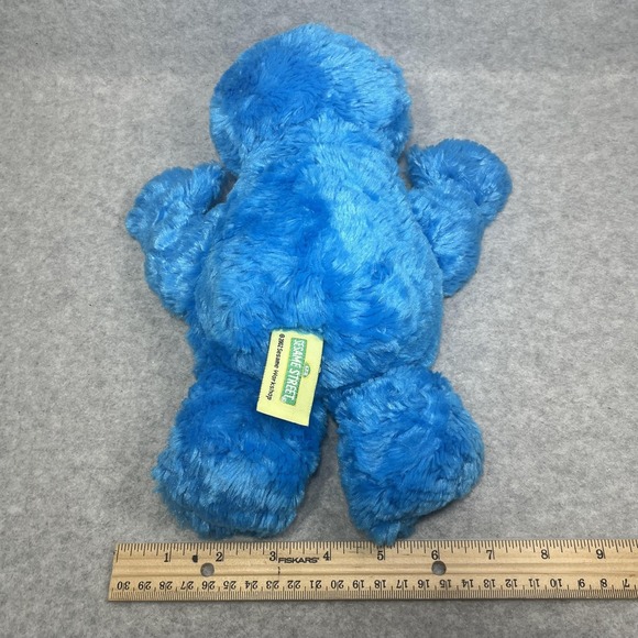 Vintage 2002 Sesame Street Cookie Monster Plush Toy Gund Blue 11" Stuffed Animal - Picture 11 of 11